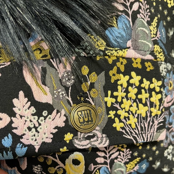 Sui by Anna Sui Colorful Tapestry Fur Vest L - Picture 9 of 17